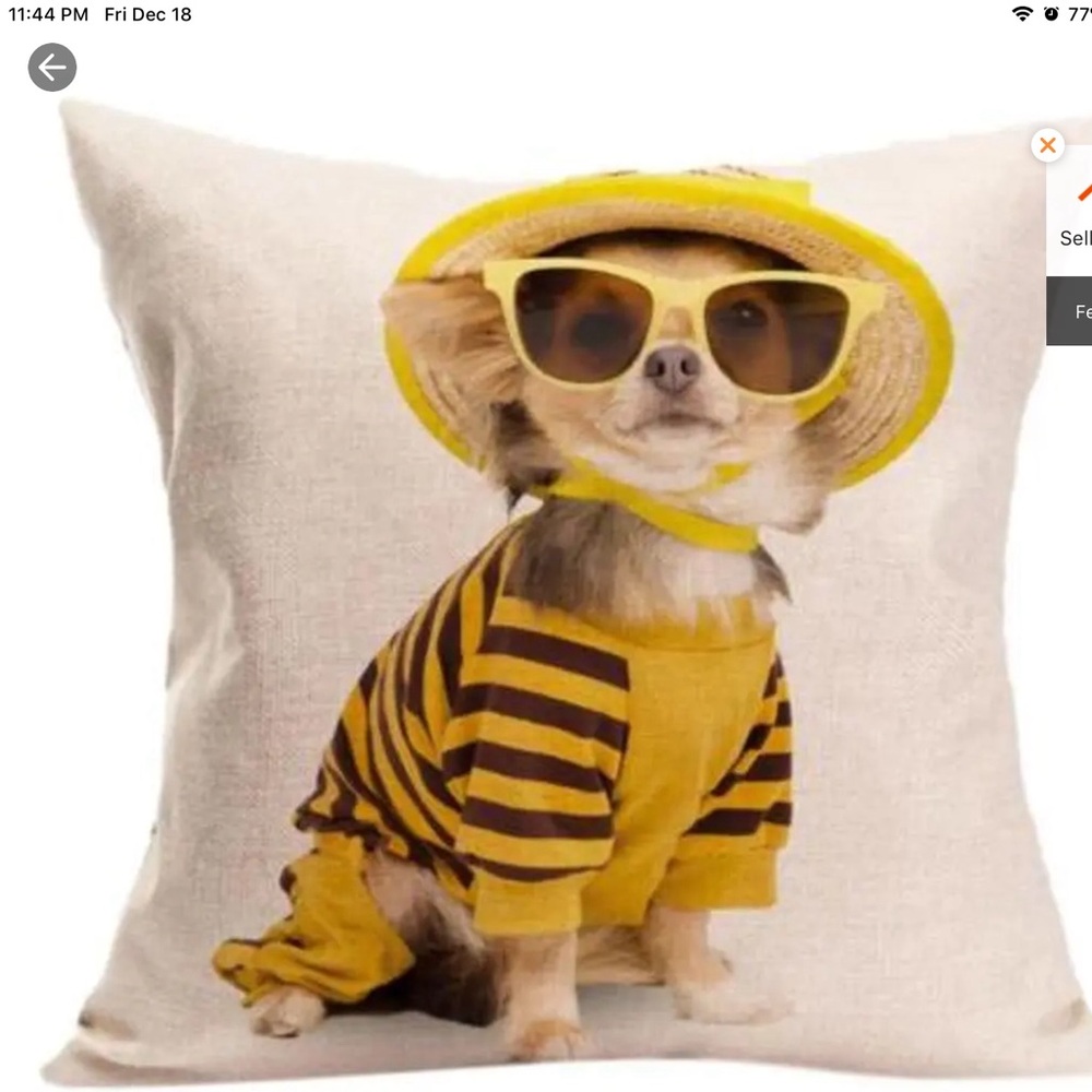 New Handmade Chihuahua Dog Decorative Throw Pillow